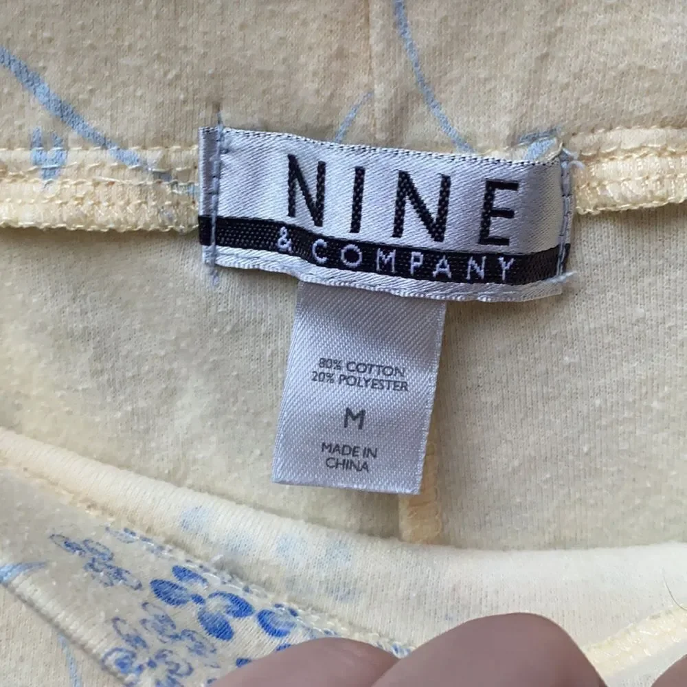 Nine & company yellow pj bottoms sz. M